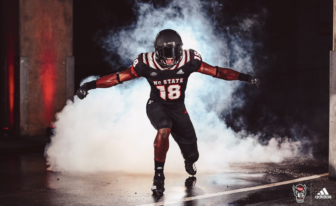 nc state black football jersey