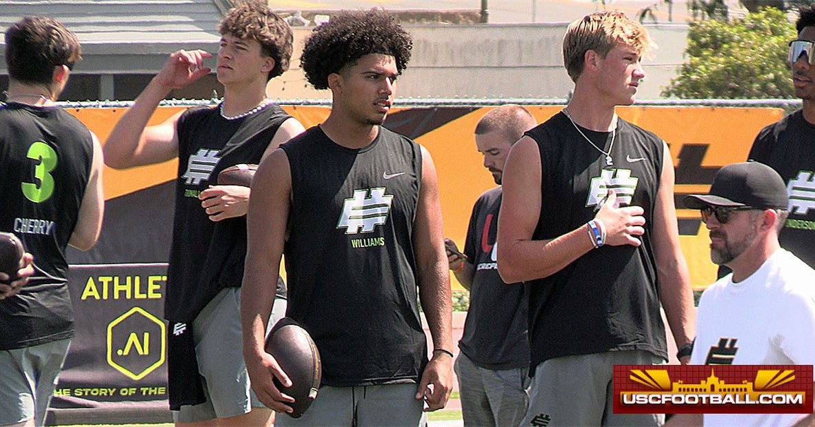 USC QB commit Jonas Williams competes in 7-on-7 at the Elite 11 Finals