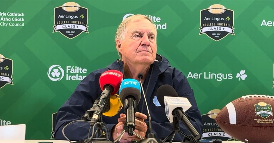 Belichick meets media in Ireland ahead of UNC game against TCU