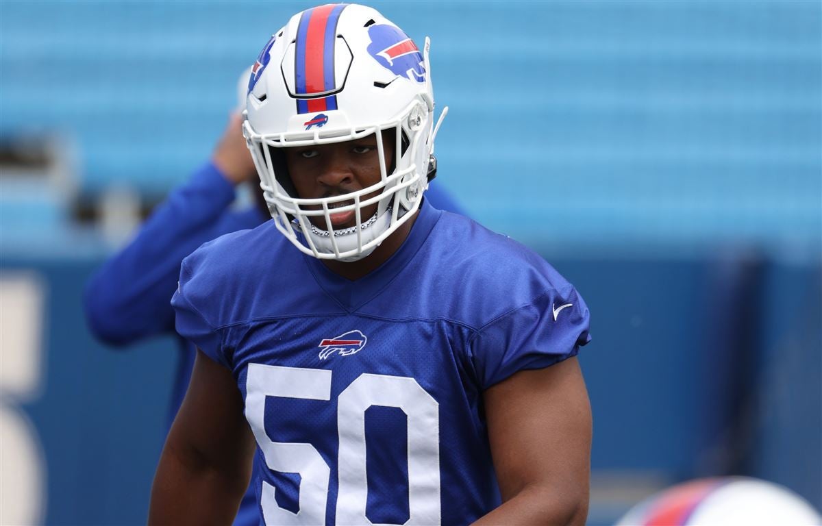 Buffalo Bills defensive end Gregory Rousseau beats Detroit Lions