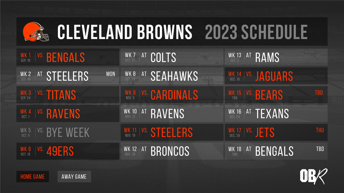 cleveland browns schedule 2022 2023 printable