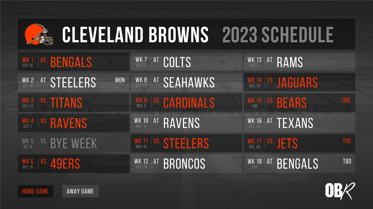 Cleveland Browns Schedule 2023: Dates, Times, Primetime Games