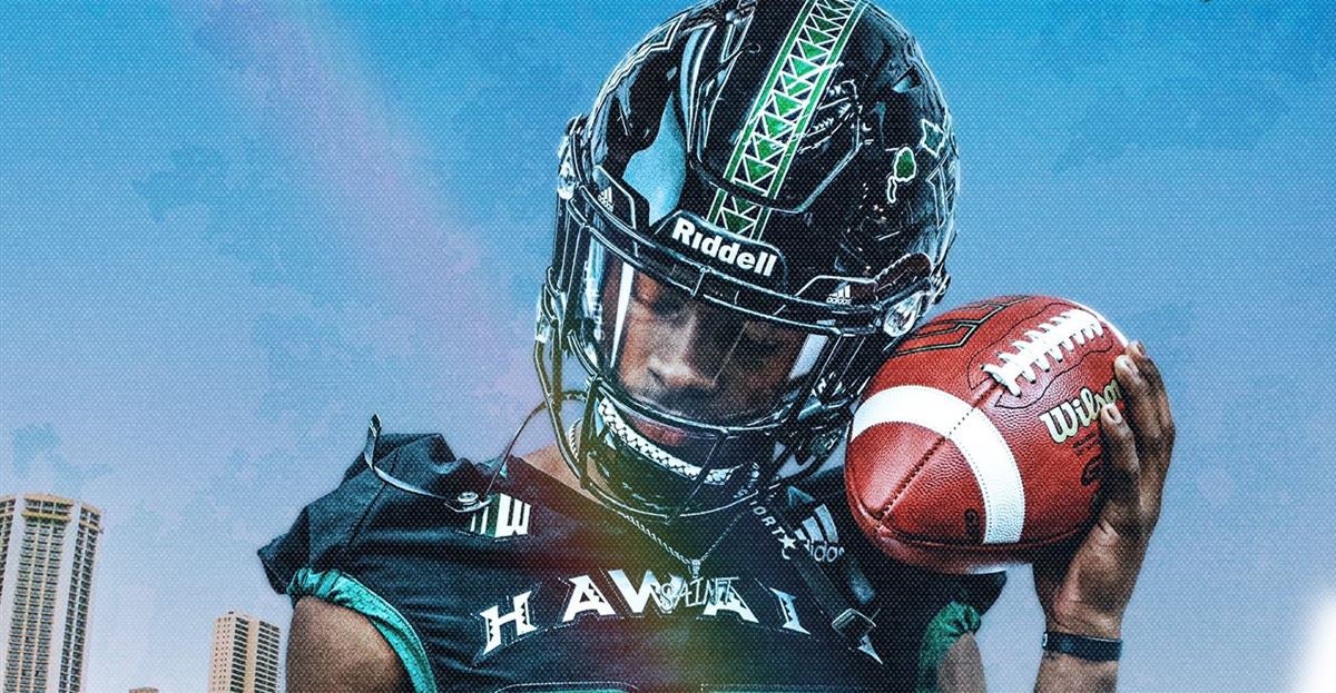 LASublimation Hawaii - NCAA Football : Tylan Hines - Black Jersey FullColor / Youth Large