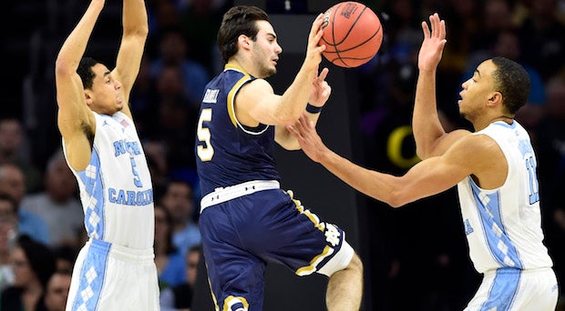 WATCH: Notre Dame guard Matt Farrell stares creepily, possibly