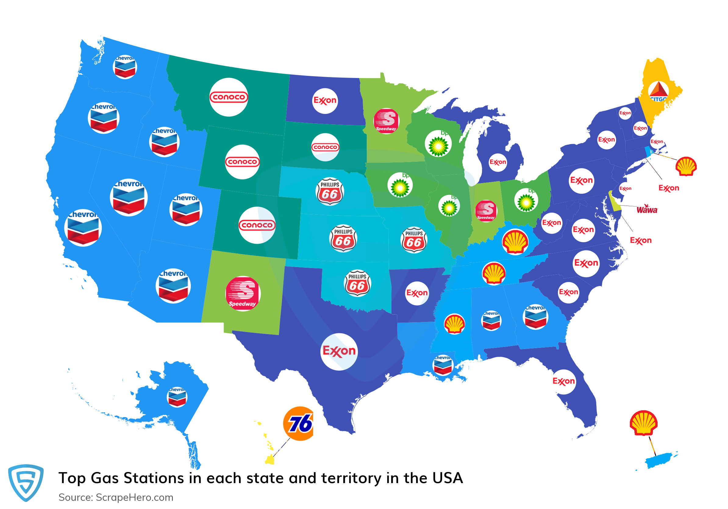 Most Popular Gas Station by State