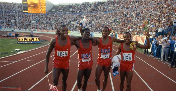 Former Bear Willie Gault helped set a World Record in the 4x100m