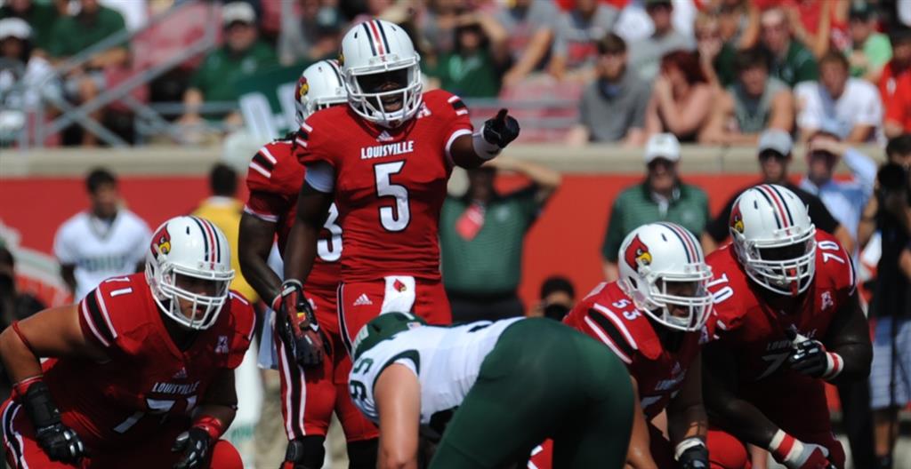 Teddy Bridgewater Louisville Cardinals #5 Football Jersey - Red