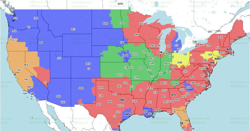 Eagles vs. cowboys: coverage map, how to watch Coverage map released for Broncos-Chargers game