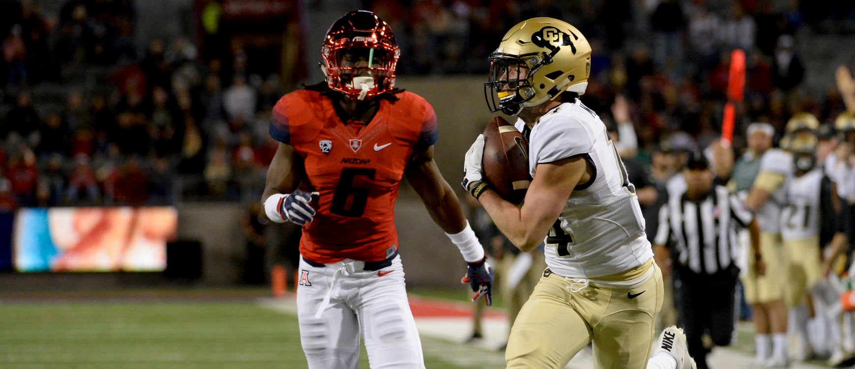 Phillip Lindsay and the offensive line discuss 'Sefo's soft hands'