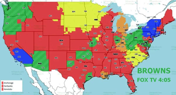 NFL coverage map 2021: TV schedule Week 13