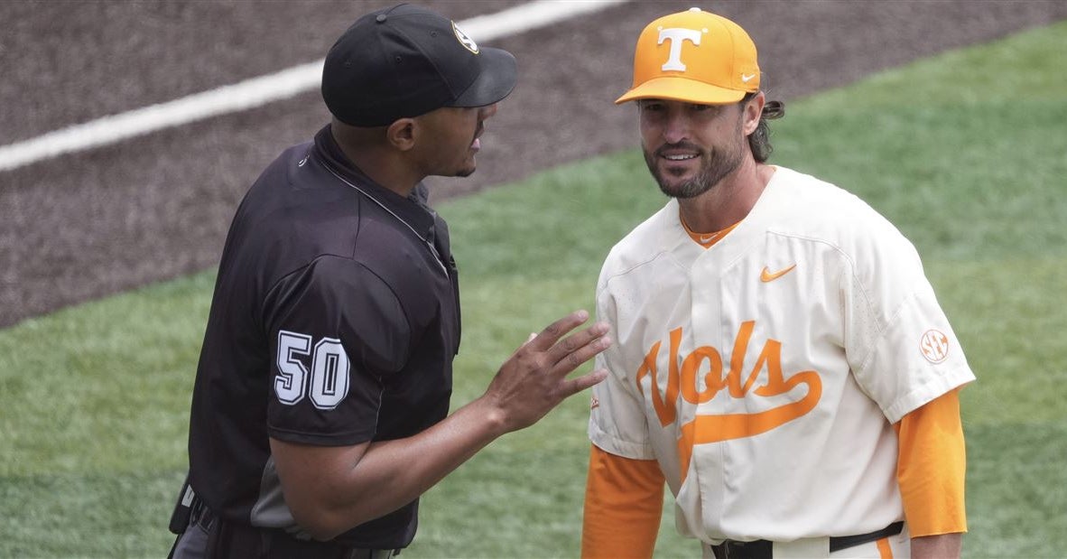 Tony Vitello ejected in Tennessee baseball's series finale against Auburn