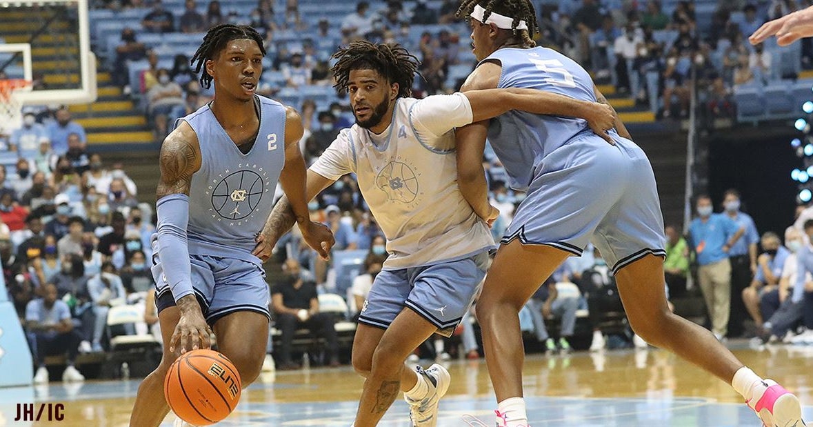 Hubert Davis Expects Dramatic Improvement from 'Interchangeable' Caleb Love and R.J. Davis Hubert Davis Expects Dramatic Improvement from 'Interchangeable' Caleb Love and R.J. Davis