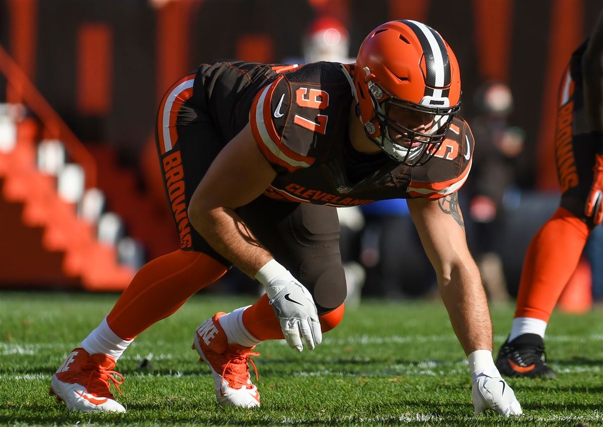 Elite Men's Anthony Zettel White Road Jersey - #97 Football Cleveland Browns  Size 40/M