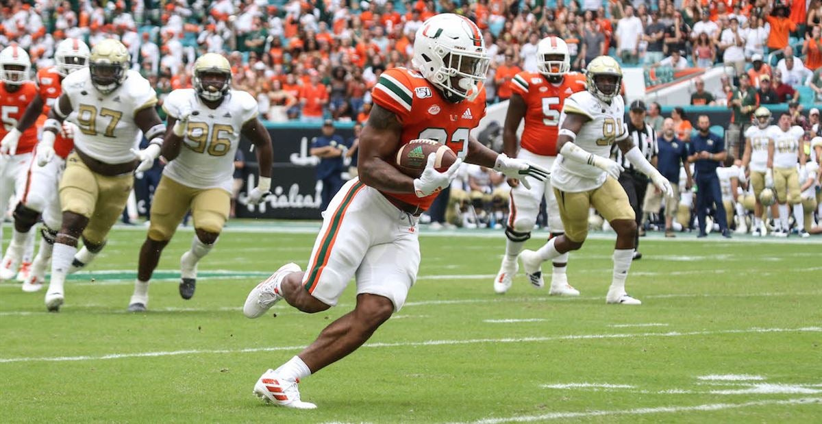 XFL Center on X: D.C. Defenders sign RB Cam'Ron Harris. Harris played  college ball at Miami, where he ran for 1,794 yards on 339 carries in 38  games before going undrafted in