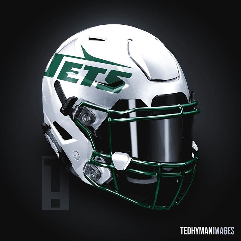 New York Jets Alternate Future Helmet logo Vinyl Decal / Sticker 5 sizes!!