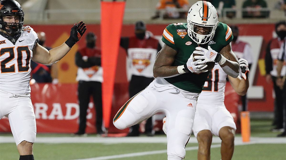 Miami Hurricanes Brevin Jordan best TE after contact in 2021 NFL Draft