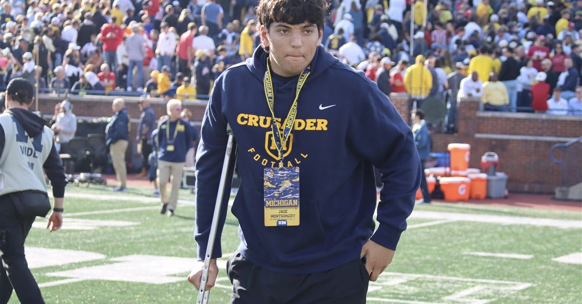 Four-star OL Jace Montgomery enjoys latest trip to Michigan