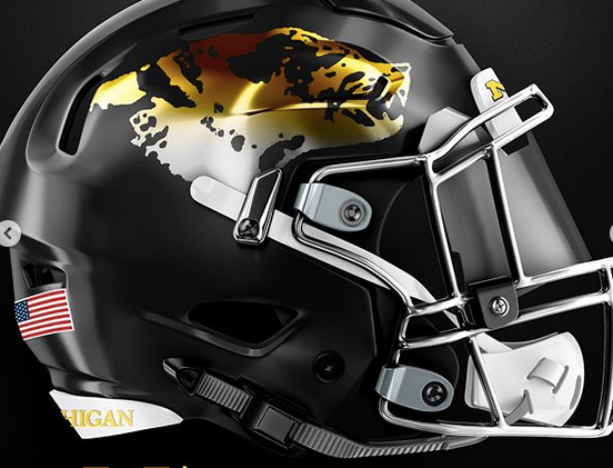 michigan wolverines helmet logo