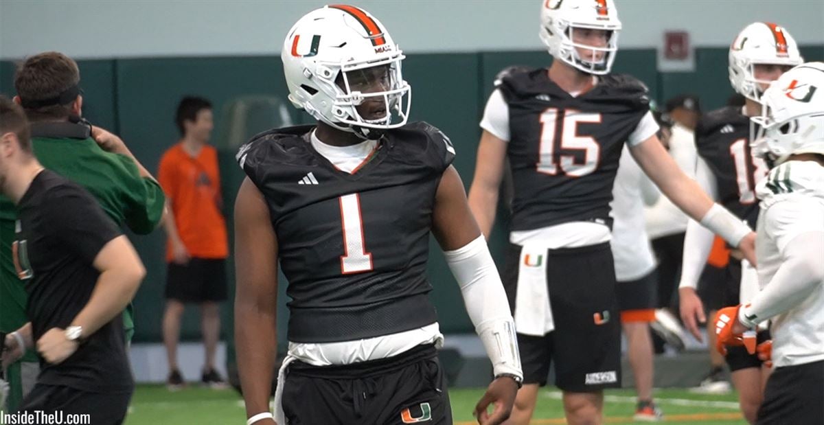 VIDEO: QB Cam Ward at first Miami spring practice