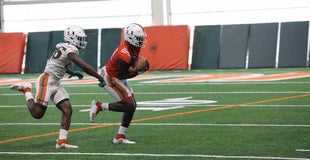 PHOTOS: Miami Practices Inside Indoor Practice Facility PHOTOS: Miami Practices Inside Indoor Practice Facility