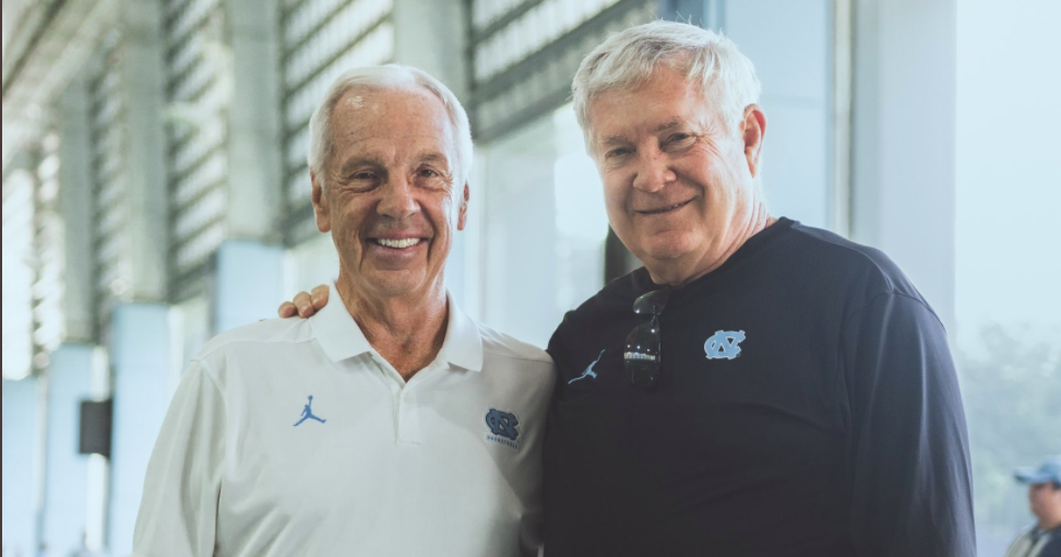 Roy Williams Attends UNC Football Practice Roy Williams Attends UNC Football Practice