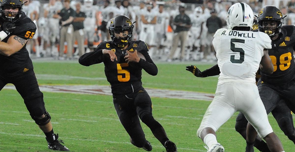 Arizona State defensive lineman Renell Wren runs a drill at the