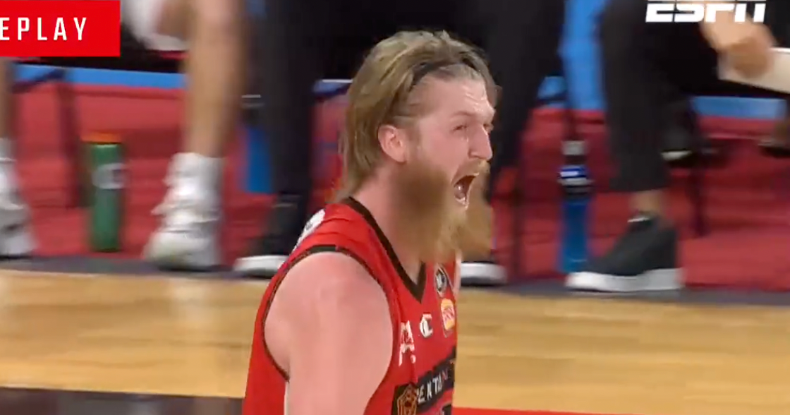 Video: Brady Manek's Massive One-Handed Drive, Slam, and Celebration for Perth Wildcats