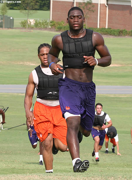 Clemson defensive back Byron Maxwell runs a drill at the NFL football  scouting combine in Indianapolis, Tuesday, March 1, 2011. (AP Photo/Michael  Conroy Stock Photo - Alamy