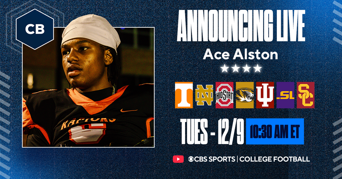 Top247 CB Ace Alston set to commit live on CBS Sports