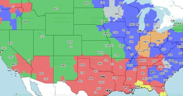 San francisco 49ers Coverage map released for Broncos-Bills game