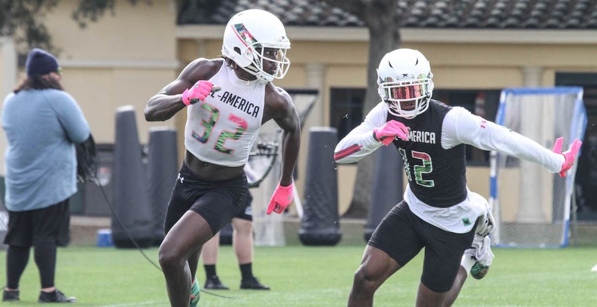 Four-star safety Lewis Cine receives Under Armour All-American jersey