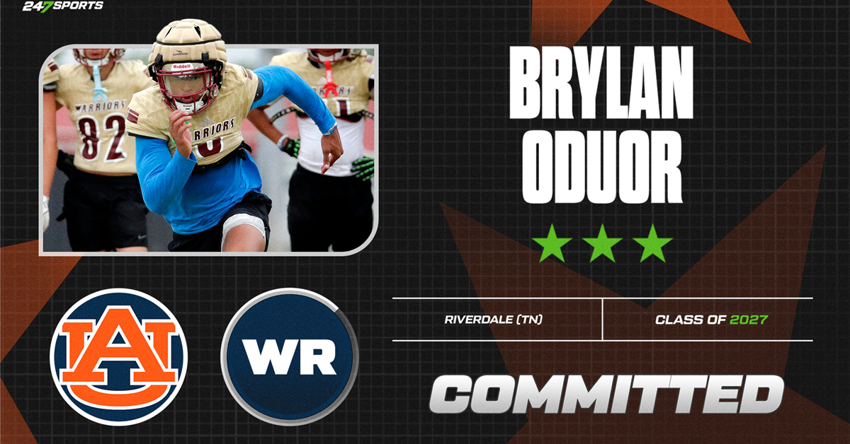 Auburn adds to 2027 class with commitment of WR Brylan Oduor