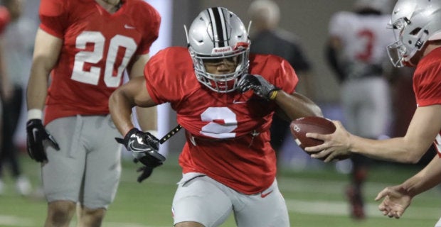 Running Back J.K. Dobbins Becomes First True Freshman From the Class of  2017 to Lose His Black Stripe