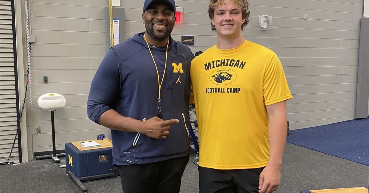 Maxwell Riley Harris Michigan a top school for 2026 Ohio OT Maxwell Riley after Big Man camp ...