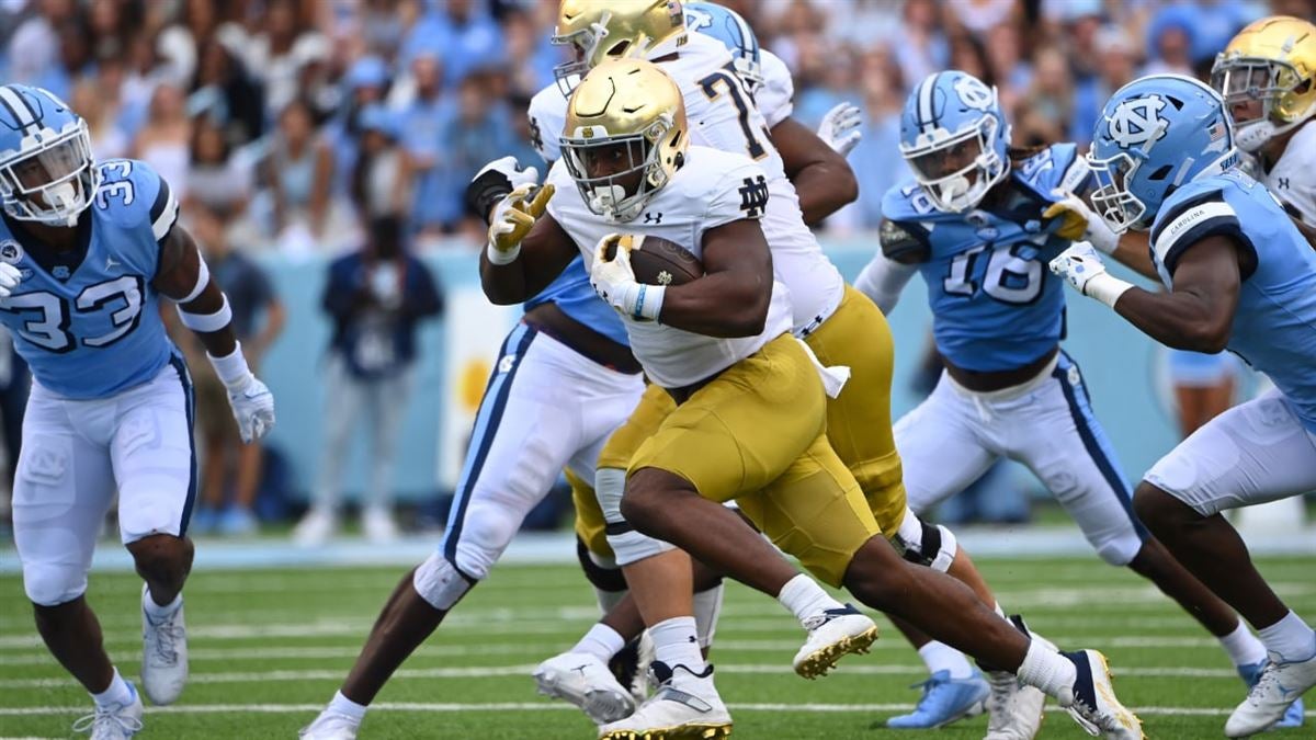 Notre Dame football Audric Estime moves past fumble with coach's help