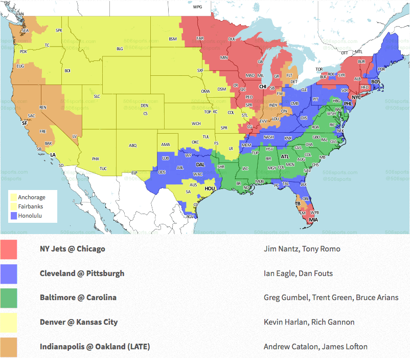 Coverage map released for Broncos-Chiefs Week 8 game