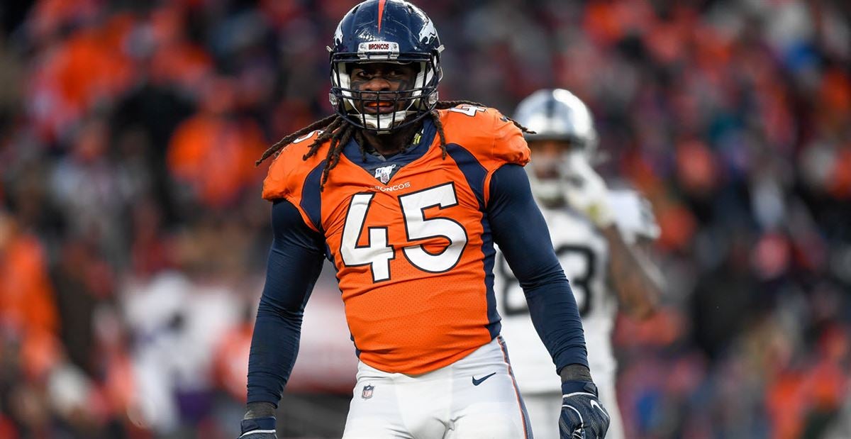 Denver Broncos linebacker Alexander Johnson (45) during the second