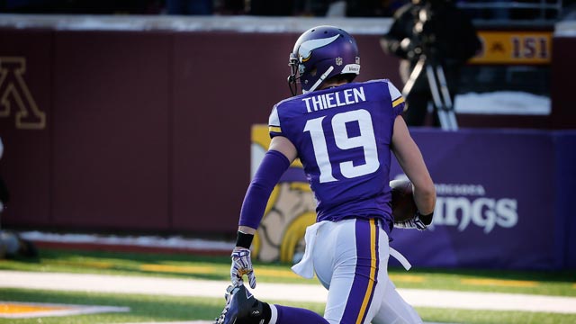 Adam Thielen 21 Detroit Lakes High School Lakers Black Football