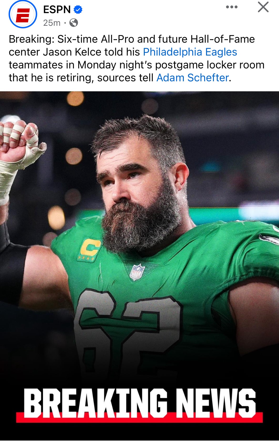 Jason Kelce Retires