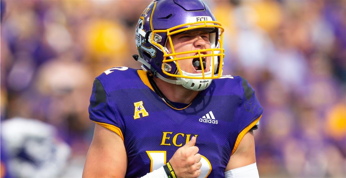 East Carolina Pirates quarterback Holton Ahlers (12) during the NCAA  college football game between Tulane and