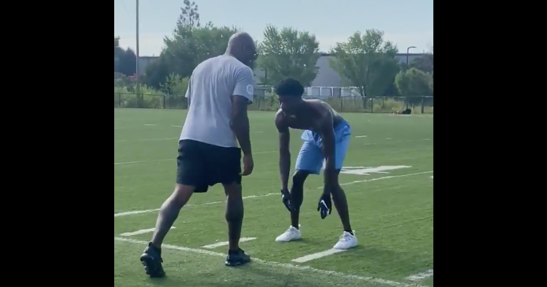 UNC CB Tony Grimes Works Out With 3x Pro Bowler DeAngelo Hall