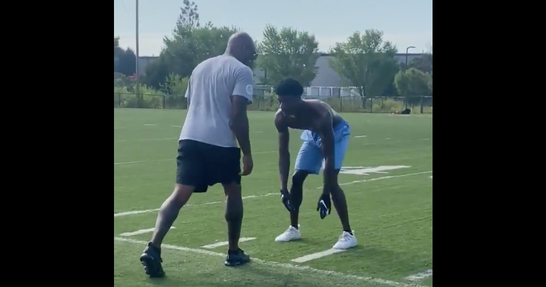 UNC CB Tony Grimes Works Out With 3x Pro Bowler DeAngelo Hall UNC CB Tony Grimes Works Out With 3x Pro Bowler DeAngelo Hall