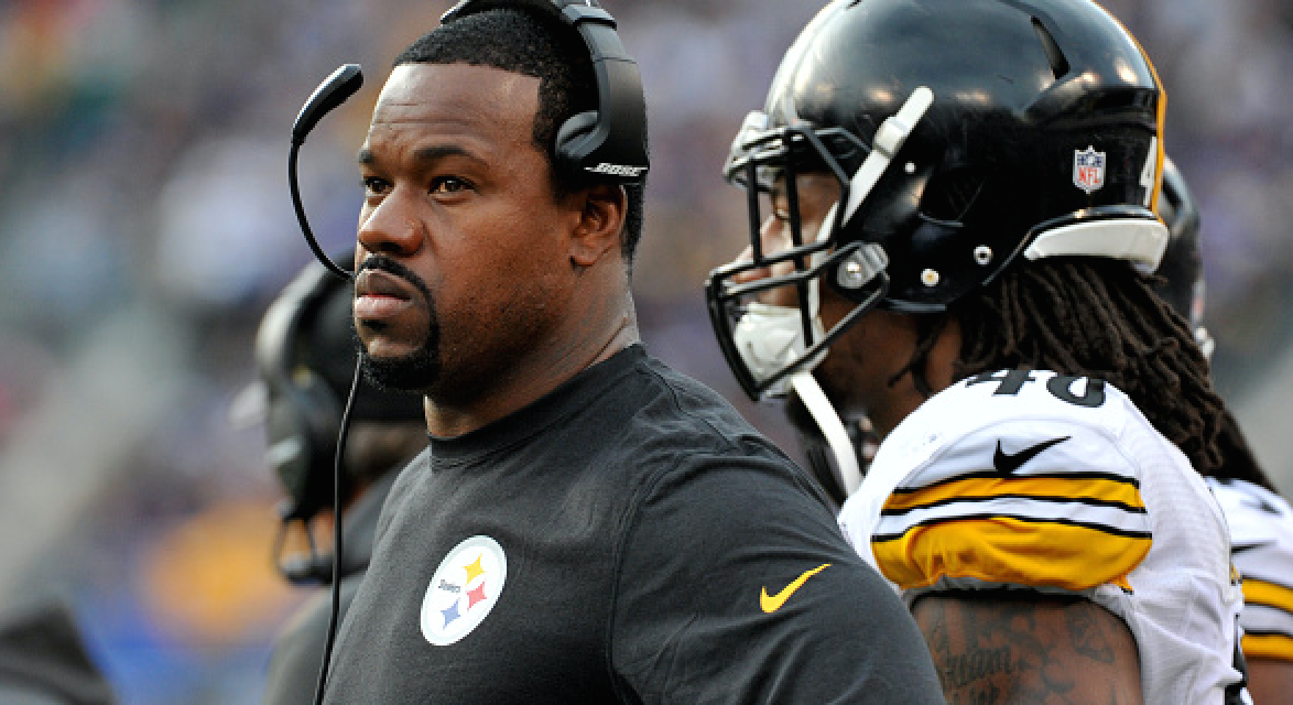 In this Jan. 8, 2017 photo, Pittsburgh Steelers linebackers coach Joey  Porter, right, and head coach Mike Tomlin leave the field after defeating  the Miami Dolphins. Porter has been arrested at a …