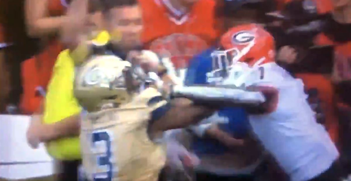 Wr George Pickens Ejected From Georgia Tech Game For Fighting
