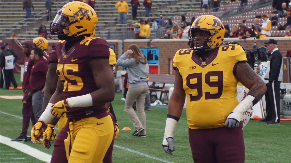 Football vs Bowling Green Sept 25 - Image 47: Esezi Otomewo, celebration -  University of Minnesota