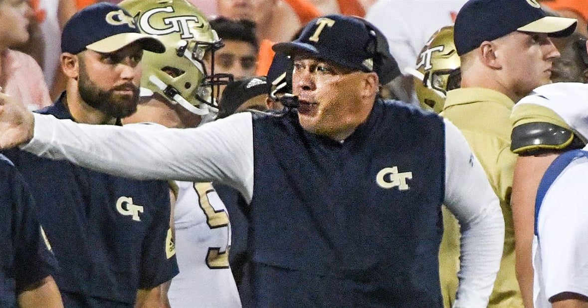 ACC Media Days 2022 Tech football coach Geoff Collins, players