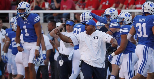 Byu football uniforms with the jersey being royal blue and side