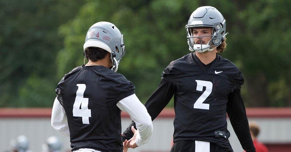 WSU Fall Camp Day 1: QBs split reps, freshman WR runs with first team
