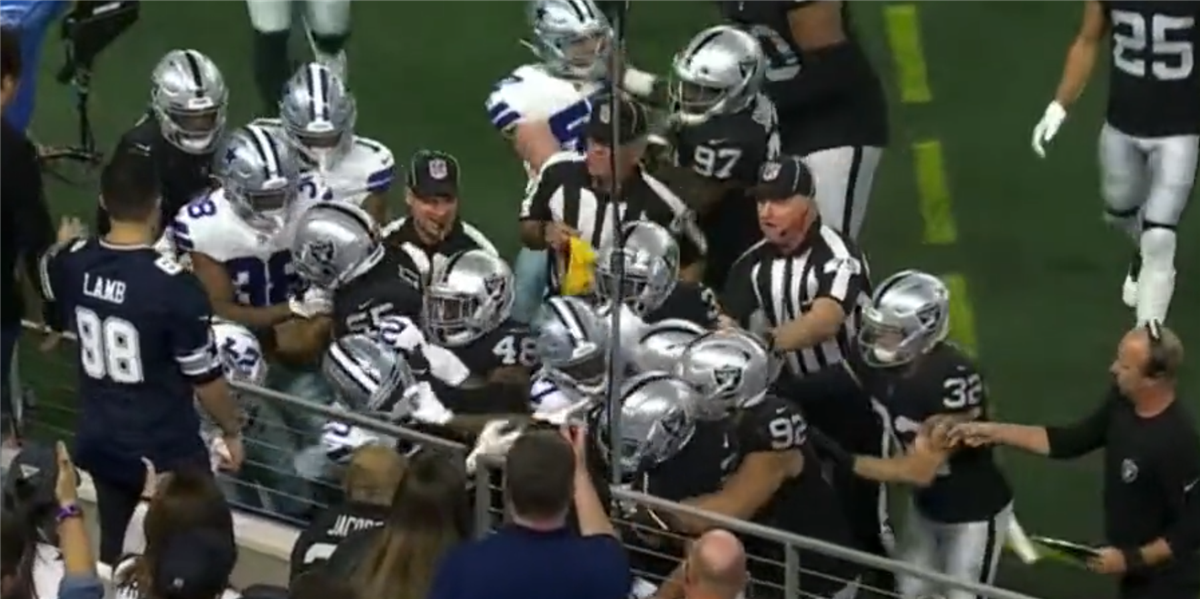 WATCH: Cowboys CB Kelvin Joseph, Raiders S Roderic Teamer ejected after  fight