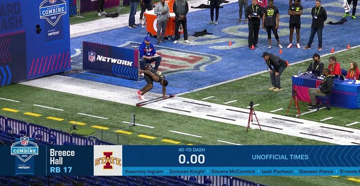 NFL Combine 2022: Iowa State RB Breece Hall runs 40-yard dash in